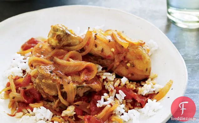 Spice-Braised Chicken Legs with Red Wine and Tomato