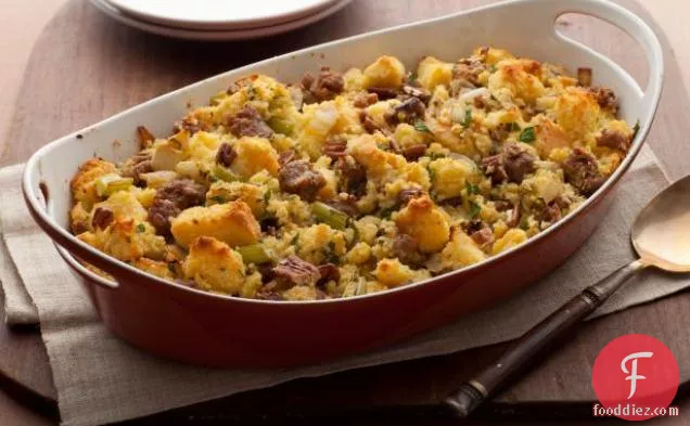 Cornbread Stuffing with Apples and Sausage