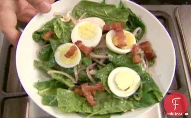 Spinach Salad with Warm Bacon Dressing