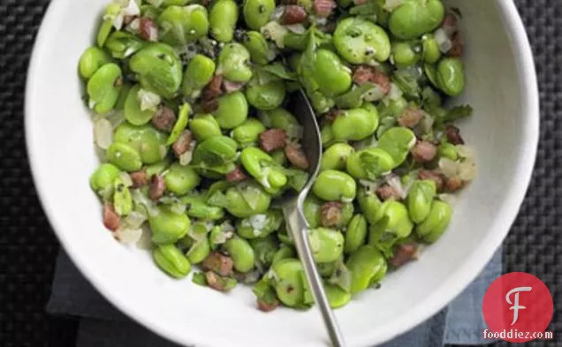 Broad Beans With Bacon