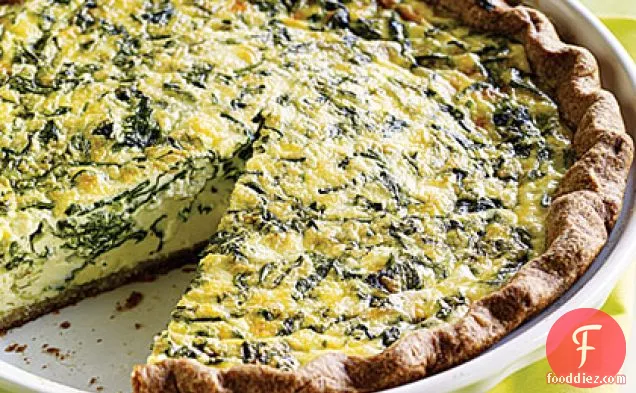 Fava Leaf and Parsley Quiche