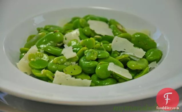 Fava Beans And Manchego Cheese