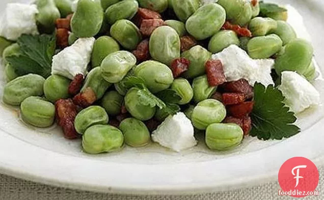 Warm Broad Bean, Pancetta & Goat's Cheese Salad