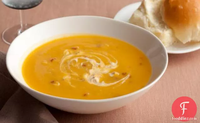 Butternut Squash Soup with Chipotle Cream