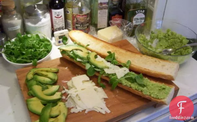 Fava Bean, Avocado, & Pecorino Sandwich