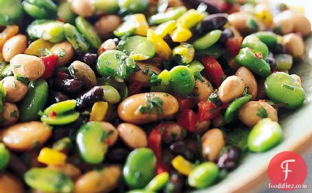 Herbed Mixed Bean Salad with Peppers