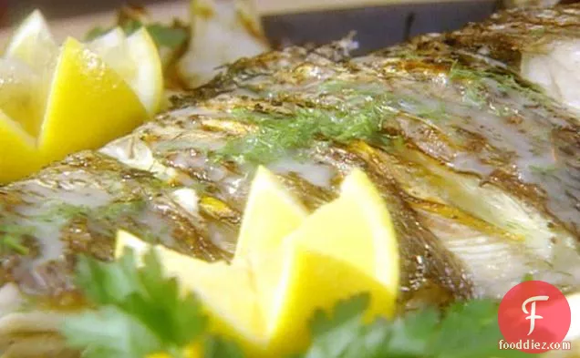 Mediterranean Grilled Whole Snapper with Fennel and a Pernod Butter Sauce