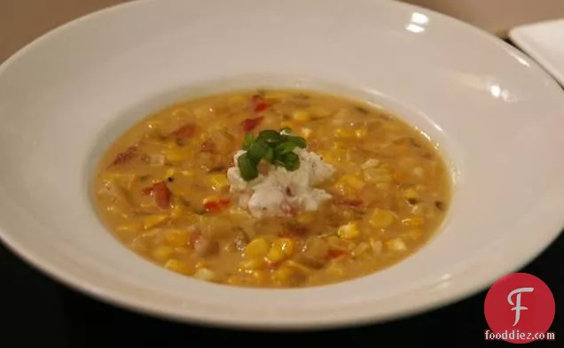 Roasted Corn Chowder with Lobster