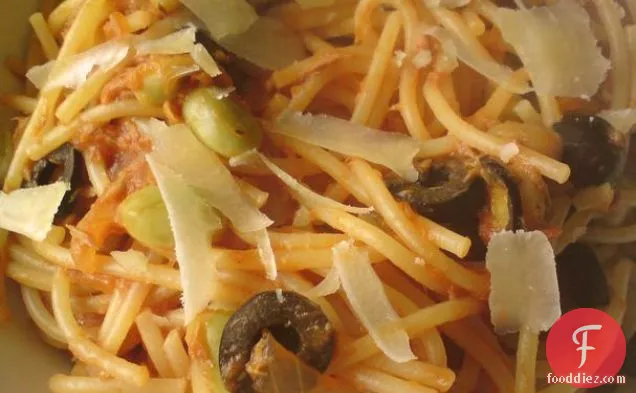 Tuna Spaghetti With Fava Beans