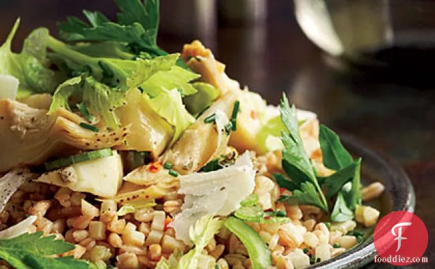Farro with Artichokes and Herb Salad