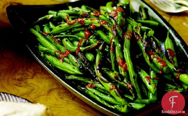 Grilled Green Beans With Harissa Recipe