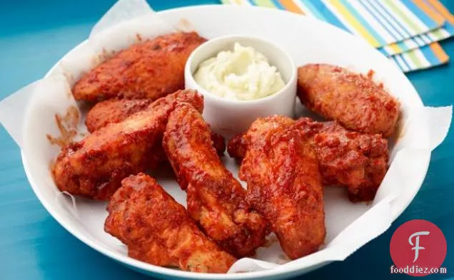 BBQ Chicken Wings with Blue Cheese Butter