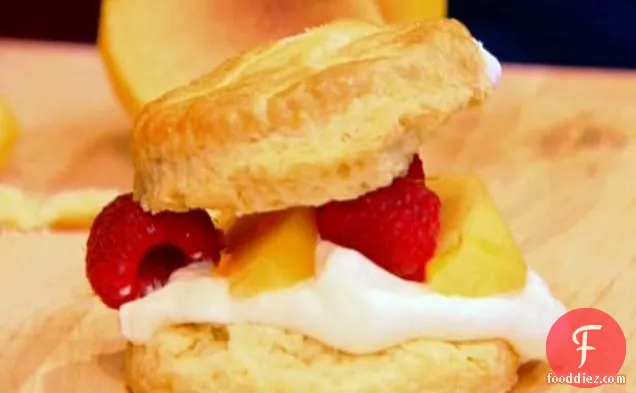 Peach Raspberry Shortcakes