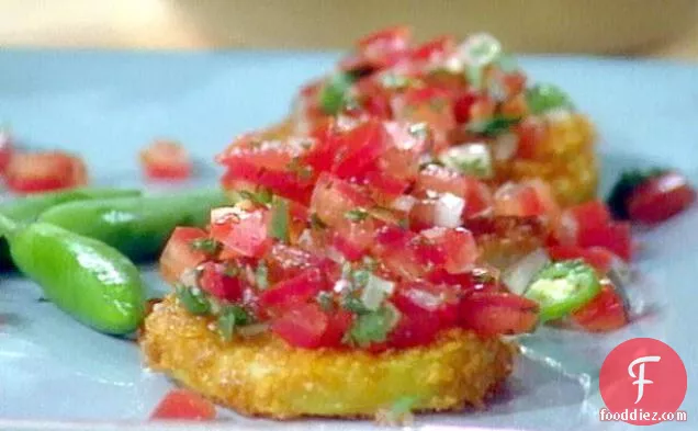 Crunchy Fried Green Tomatoes with Fresh Tomato Salsa