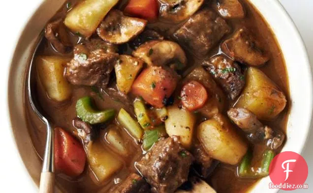 Old-Fashioned Beef Stew with Mushrooms