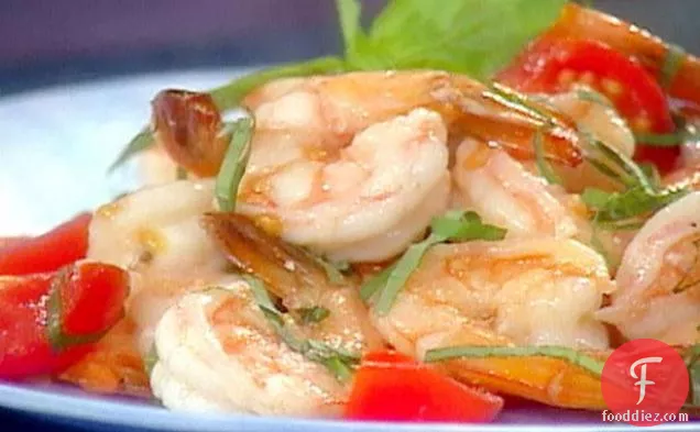 Shrimp with Basil, Garlic, and Tomatoes