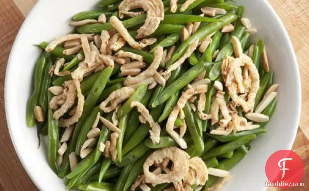 French-cut Green Beans With Almonds And Fried Onions