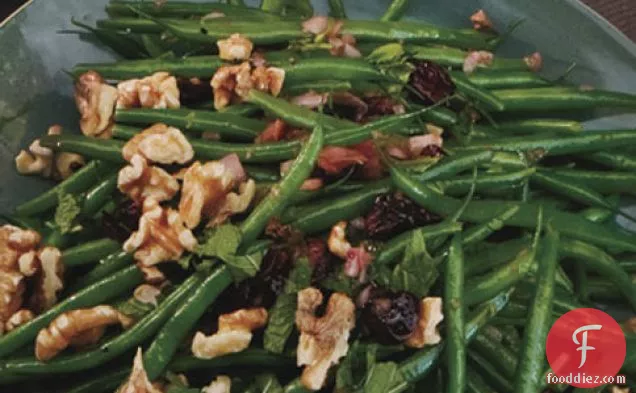 Green Beans With Toasted Walnuts And Dried-cherry Vinaigrette