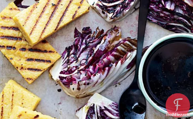 Grilled Polenta and Radicchio with Balsamic Drizzle