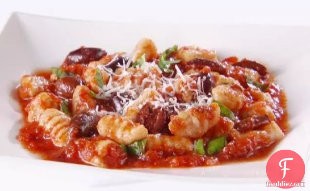 Gnocchi with Tomatoes, Basil and Olives