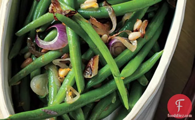 Citrus Green Beans with Pine Nuts