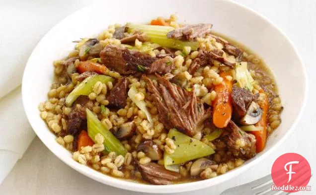 Slow-Cooker Beef and Barley