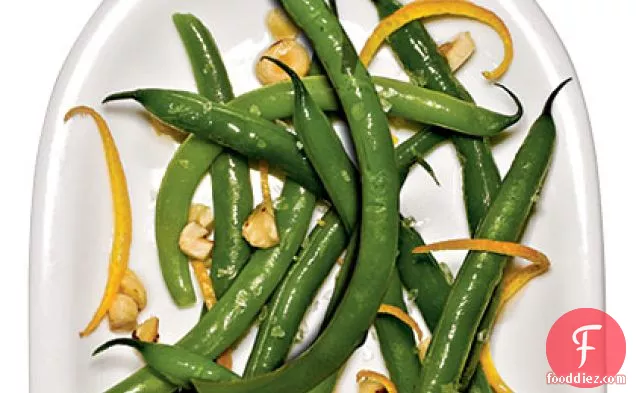 Green Beans with Orange and Hazelnuts