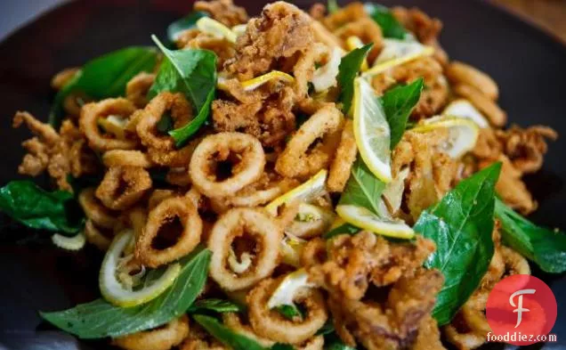 Crispy Squid with Garlic, Chile, and Basil