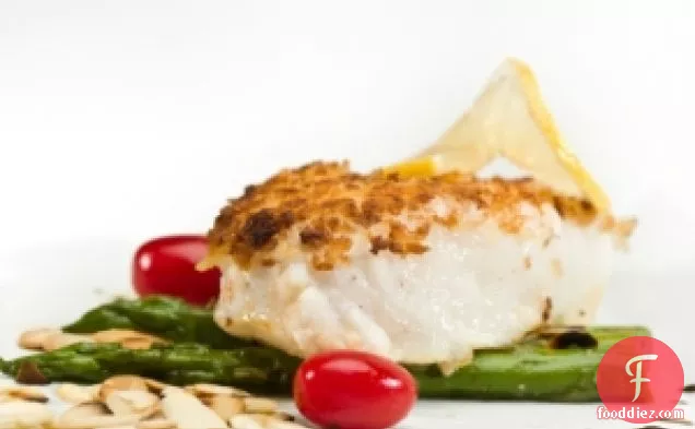 Dave Lieberman's Almond And Herb Baked Halibut