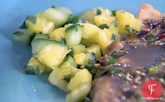 Chicken with Jerk Sauce and Cool Pineapple Salsa