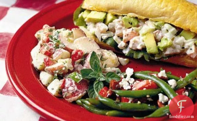 Marinated Green Beans with Tomatoes, Olives, and Feta