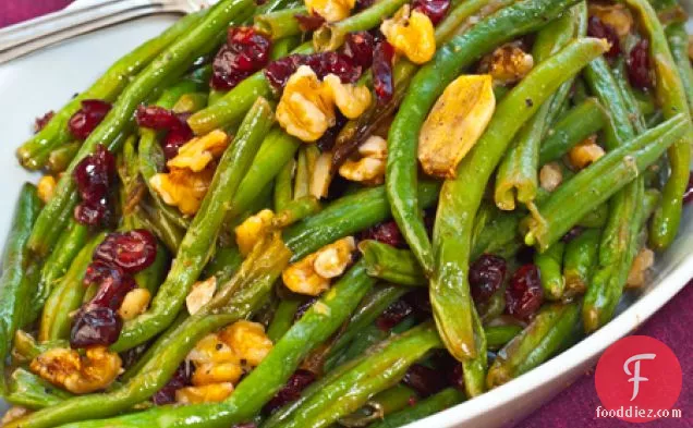 Roasted Green Beans With Cranberries And Walnuts