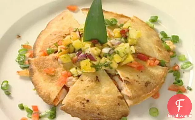 Lobster Quesadilla with Tropical Fruit Salsa