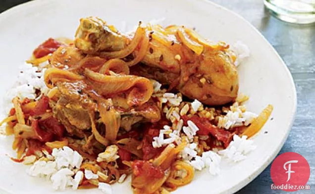 Spice-Braised Chicken Legs with Red Wine and Tomato