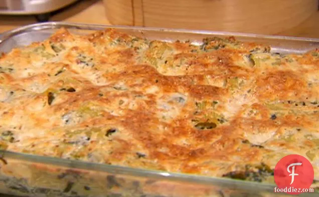 बेक्ड Ricotta और पालक रैवियोली