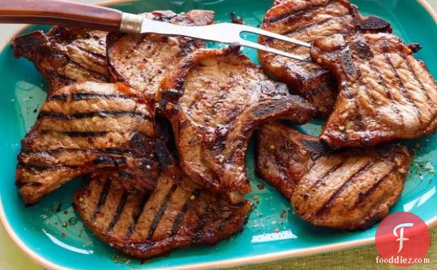 आसान ग्रील्ड पोर्क चॉप