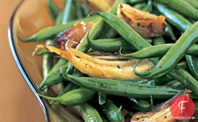 Haricots Verts, Roasted Fennel, And Shallots