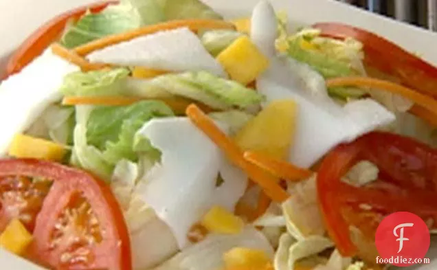 Tossed Salad with Mango, Roasted Coconut and Lime Vinaigrette