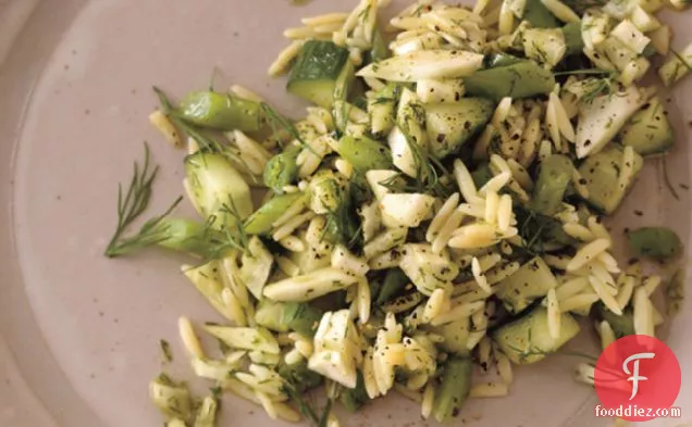 Orzo, Green Bean, And Fennel Salad With Dill Pesto