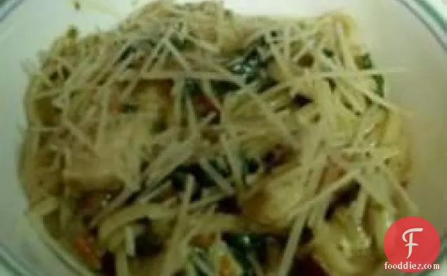 Chicken Pesto with Fettuccine and Spinach