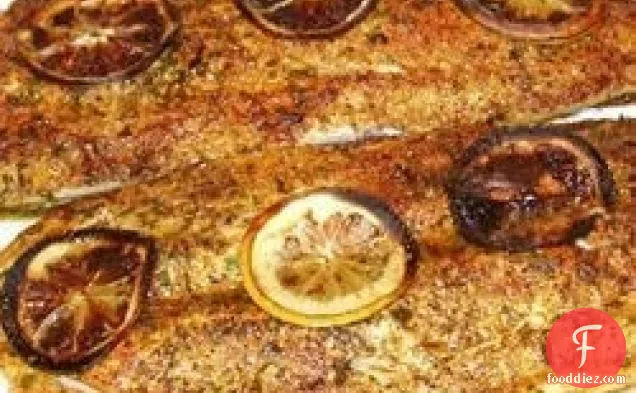Broiled स्पेनिश प्रकार की समुद्री मछली