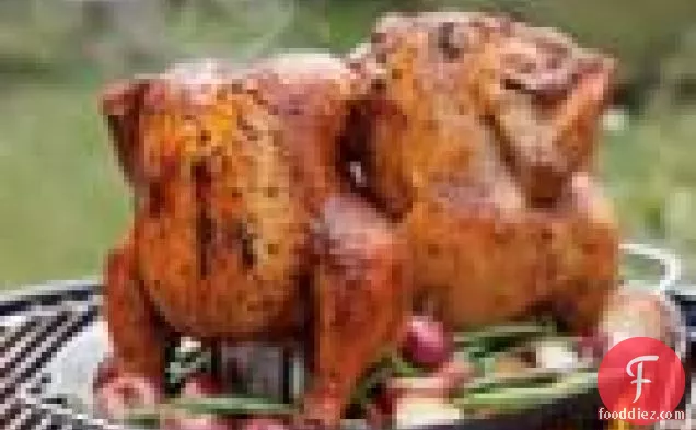Grill-roasted Chicken With Potatoes & Green Beans