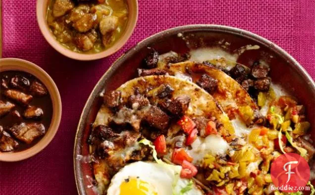 क्रिसमस शैली खड़ी Enchiladas