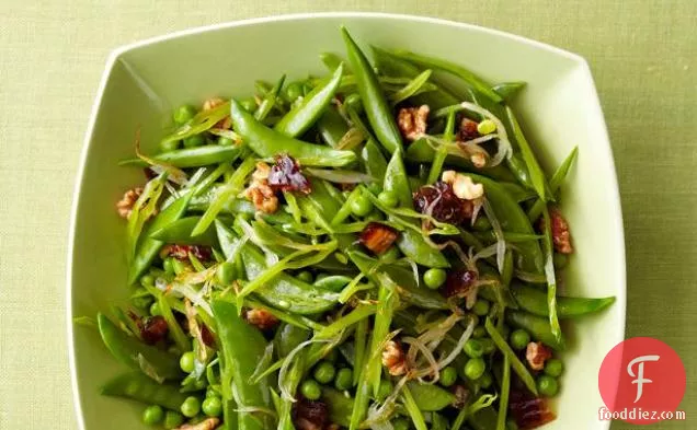 Spring Peas With Dates and Walnuts