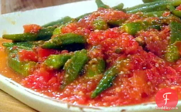 Fresh Okra with Tomatoes and Ginger