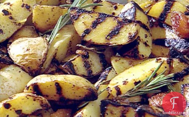 Grilled New Potatoes with Lemon, Garlic, and Rosemary