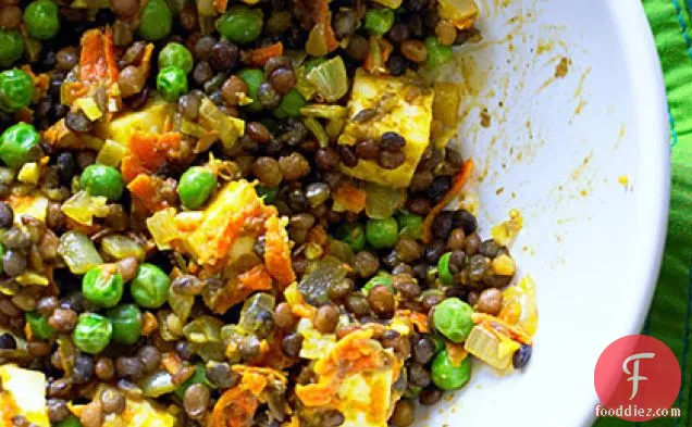 Curried Lentils with Paneer