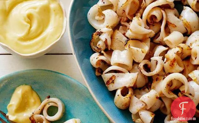 Grilled Squid with Chamomayo
