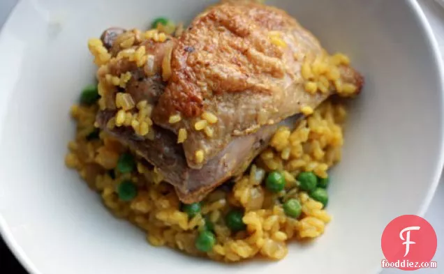 रात का खाना आज रात: केसर के साथ चिकन और चावल