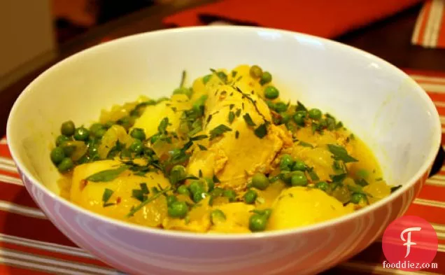 Dinner Tonight: Spring Tagine Of Chicken With Potatoes And Peas